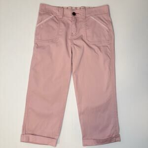 Plugg Cropped Pink Pants Rolled Hem Kids 8Y
